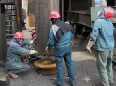 防爆葫蘆解決焦?fàn)t上升管更換和吊裝難題